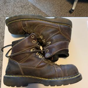 Dr Martens ASTM F2413-05 Brown Leather Industrial Steel Toe Work Boots 13 M